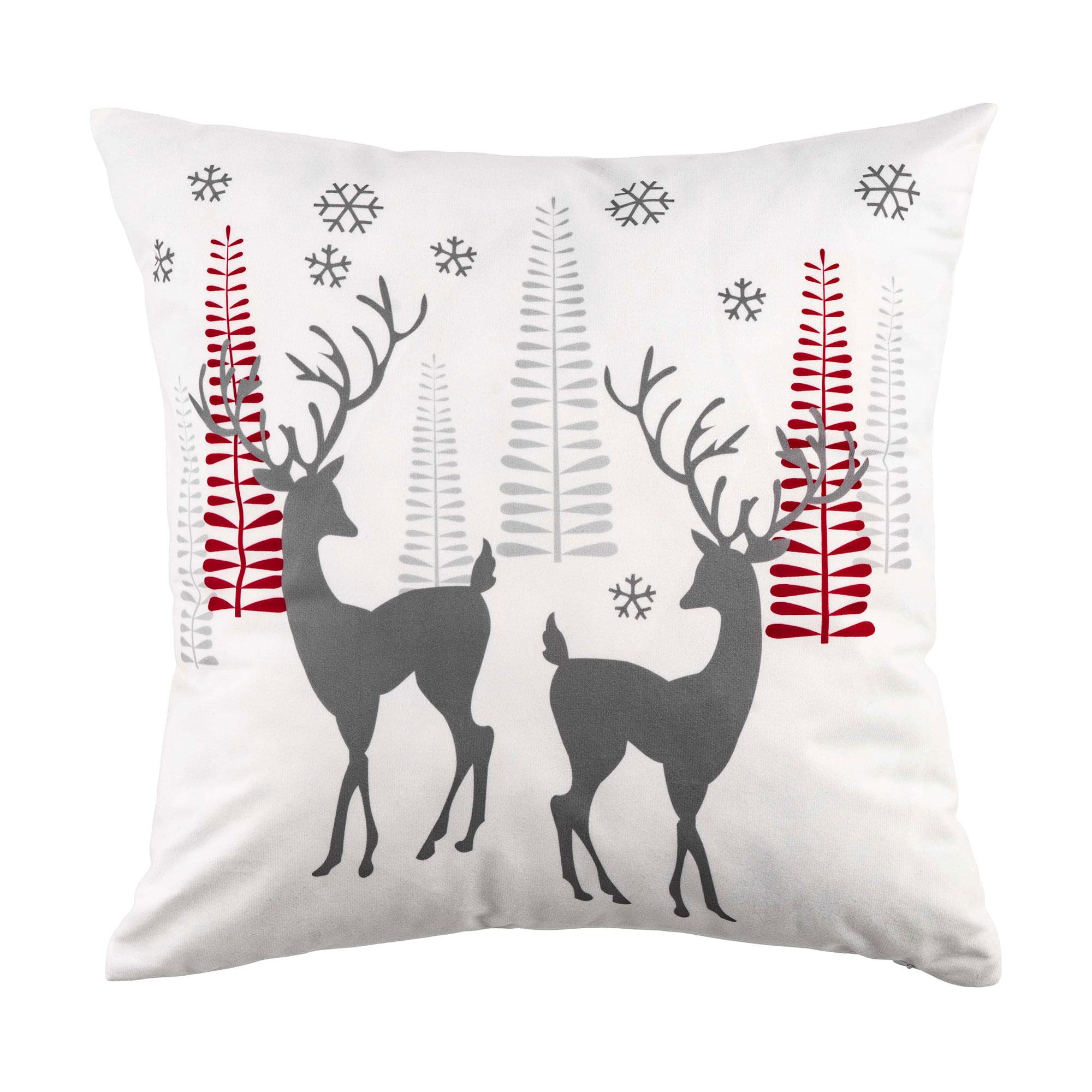 Подушка декоративна Ardesto Christmas Deer біла, 45*45 см (ART1032HD)