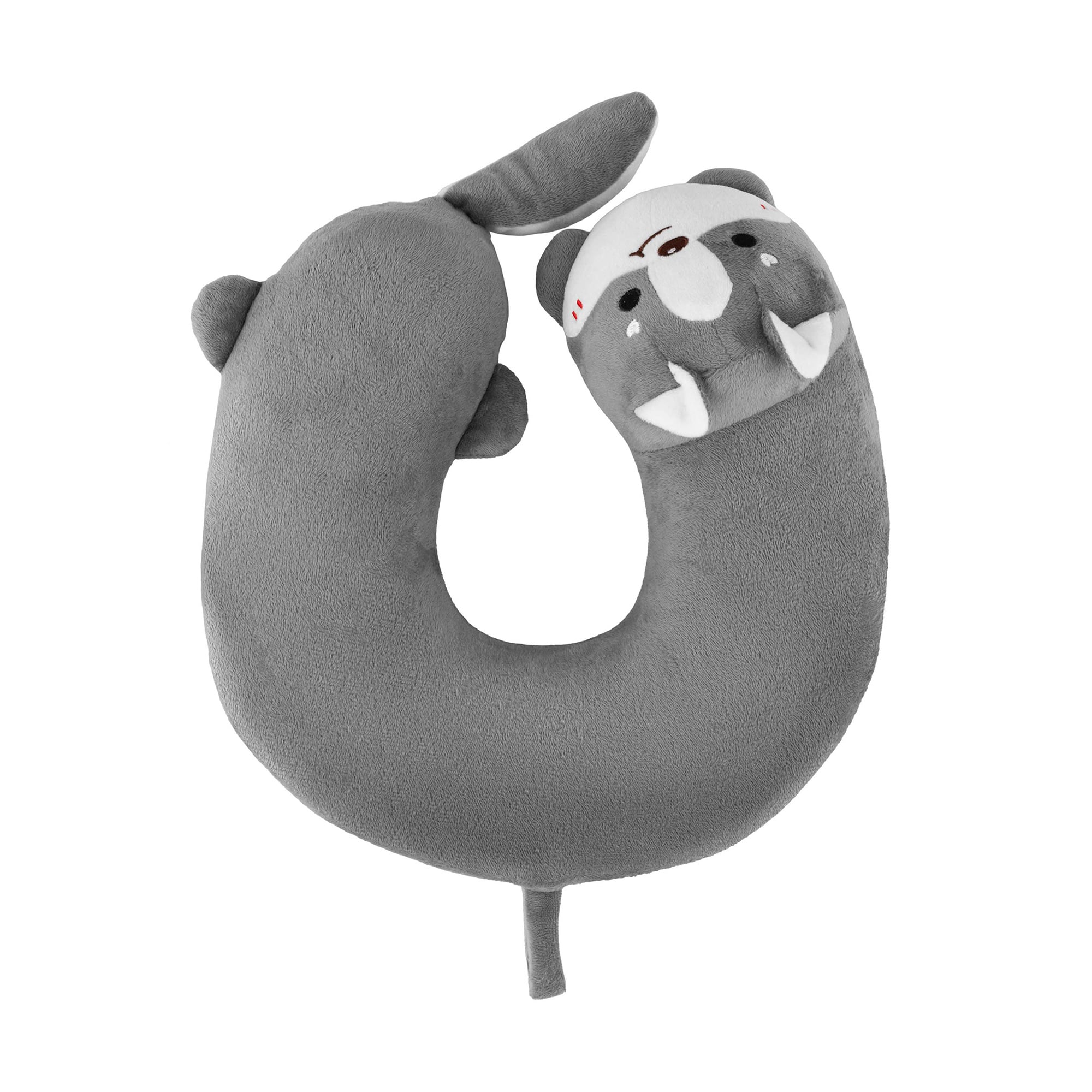 Подушка для шиї Ardesto Travel Grey Cat сіра, 28*28 см (ART3034NEP)