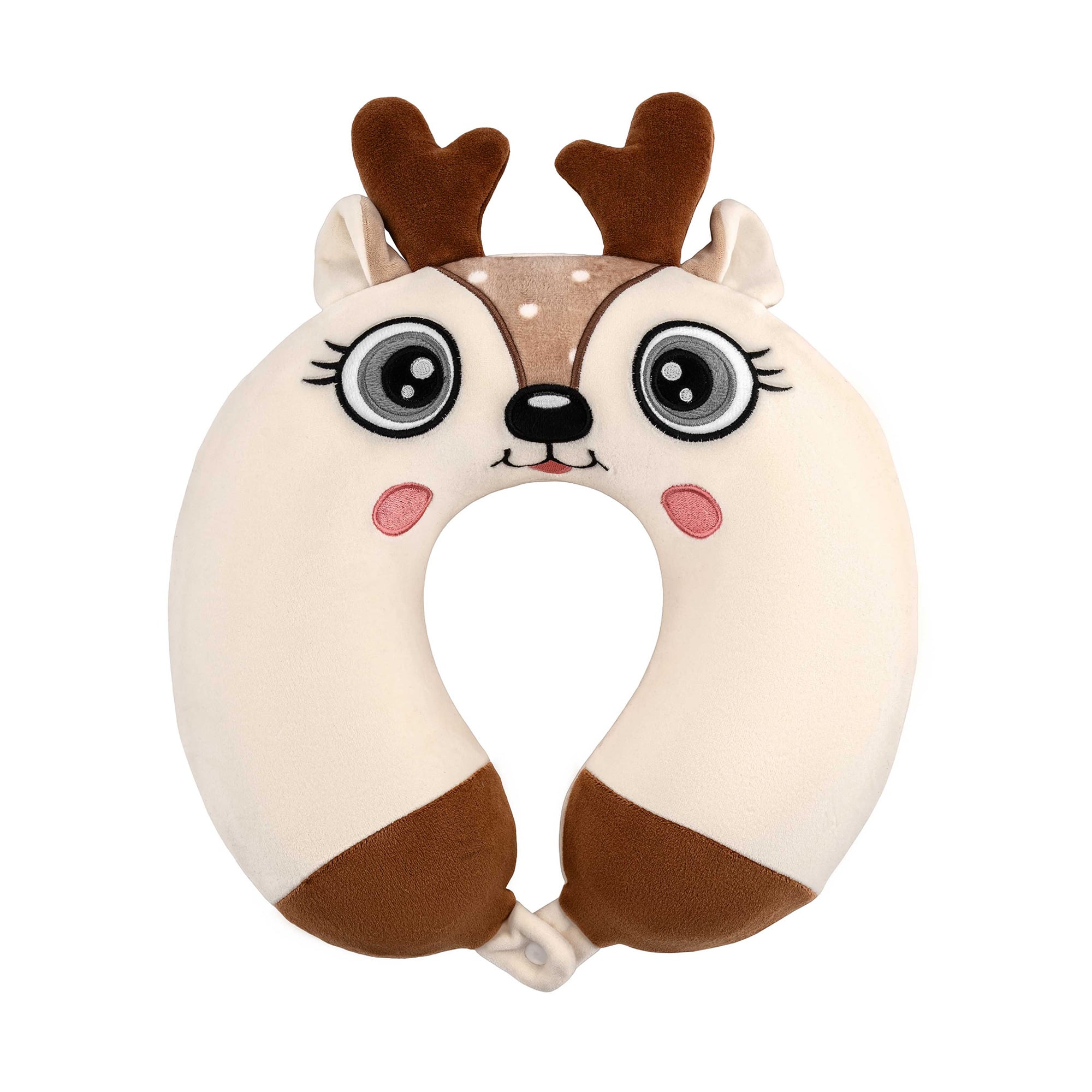 Подушка для шиї Ardesto Travel Reindeer біла, 30*30 см (ART3031NEP)